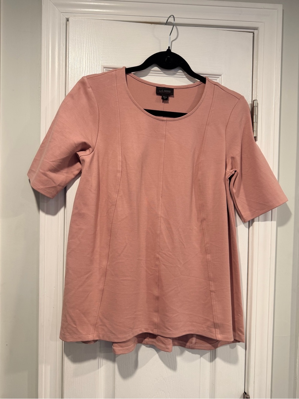 NWOT J. Jill Wearever Collection Size XS Short Sleeve Seamed Stretch Tunic Top